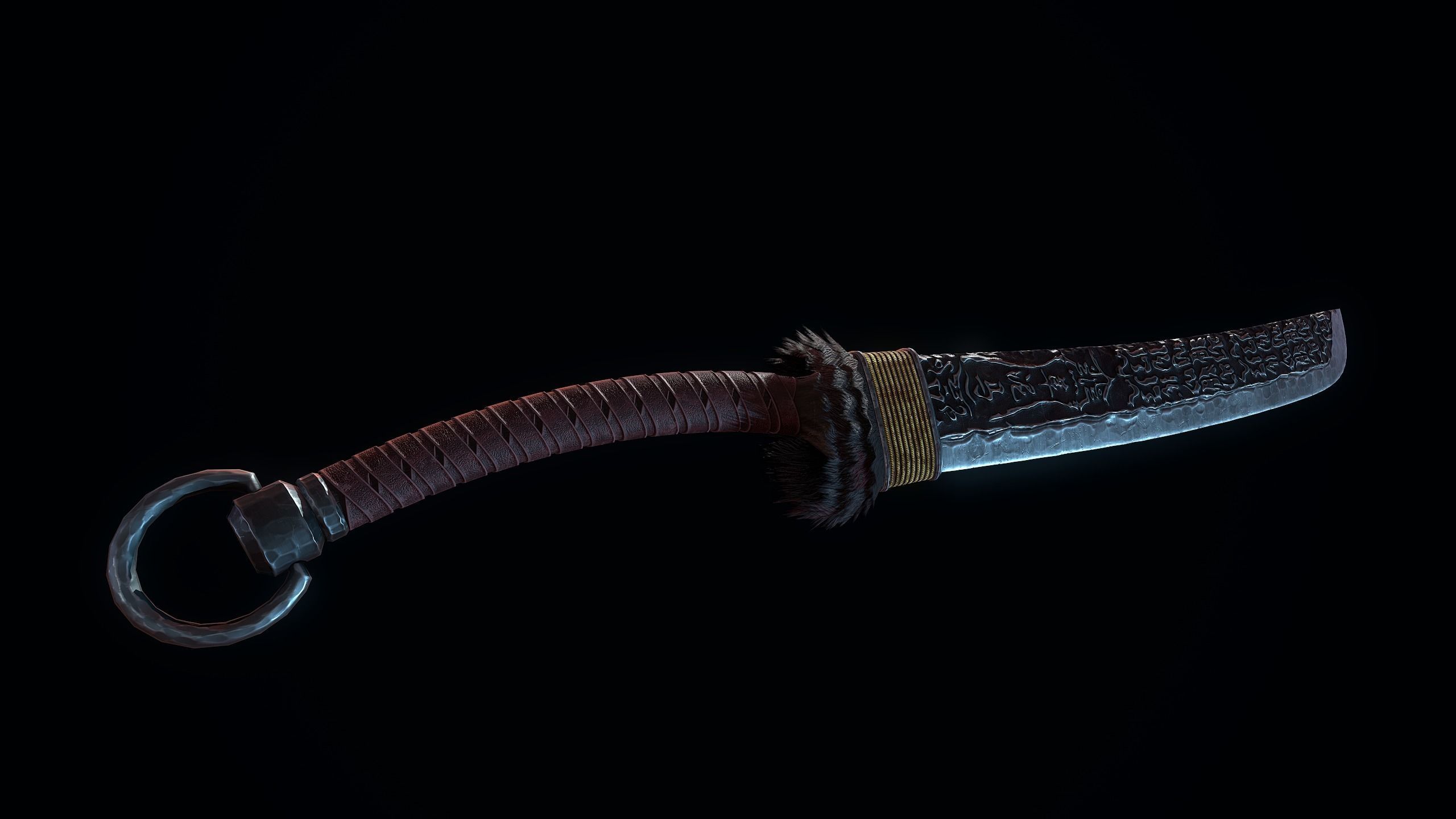 Cursed Sword Low-poly 3D model_4