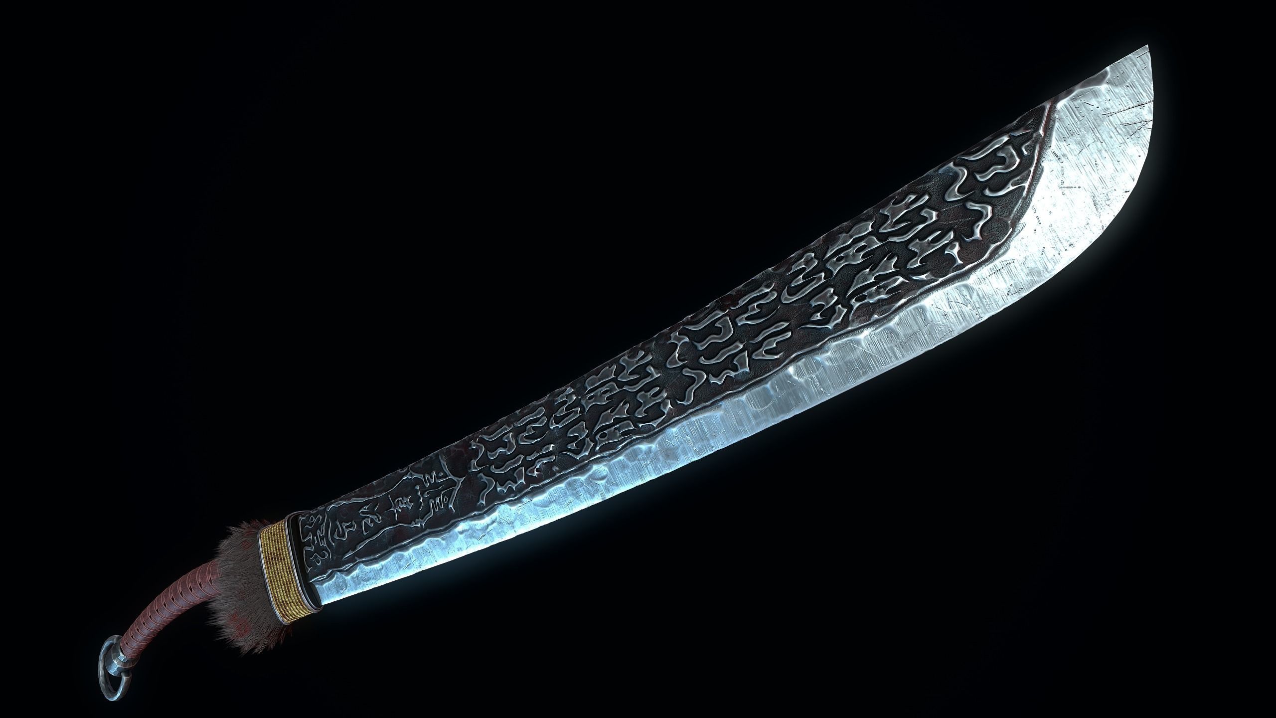Cursed Sword Low-poly 3D model_7