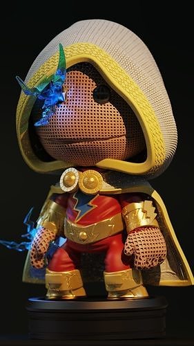 Shazam figurine of superhero 3D print model