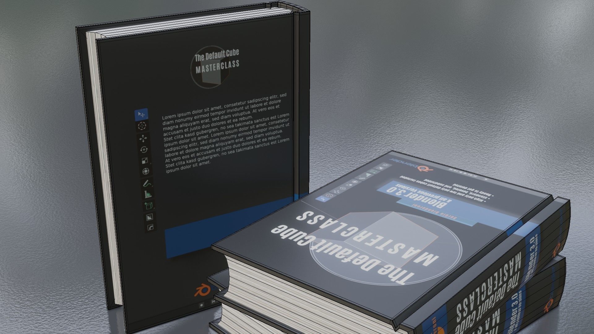 The Default Cube Masterclass Book Low-poly 3D model_19