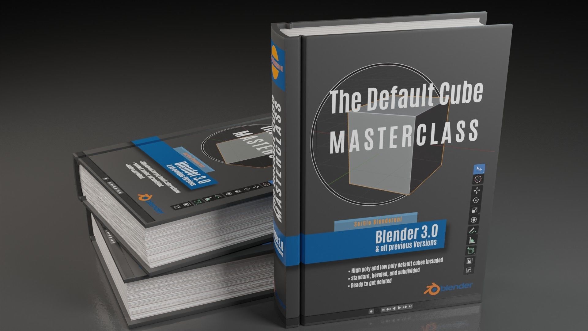 The Default Cube Masterclass Book Low-poly 3D model_2