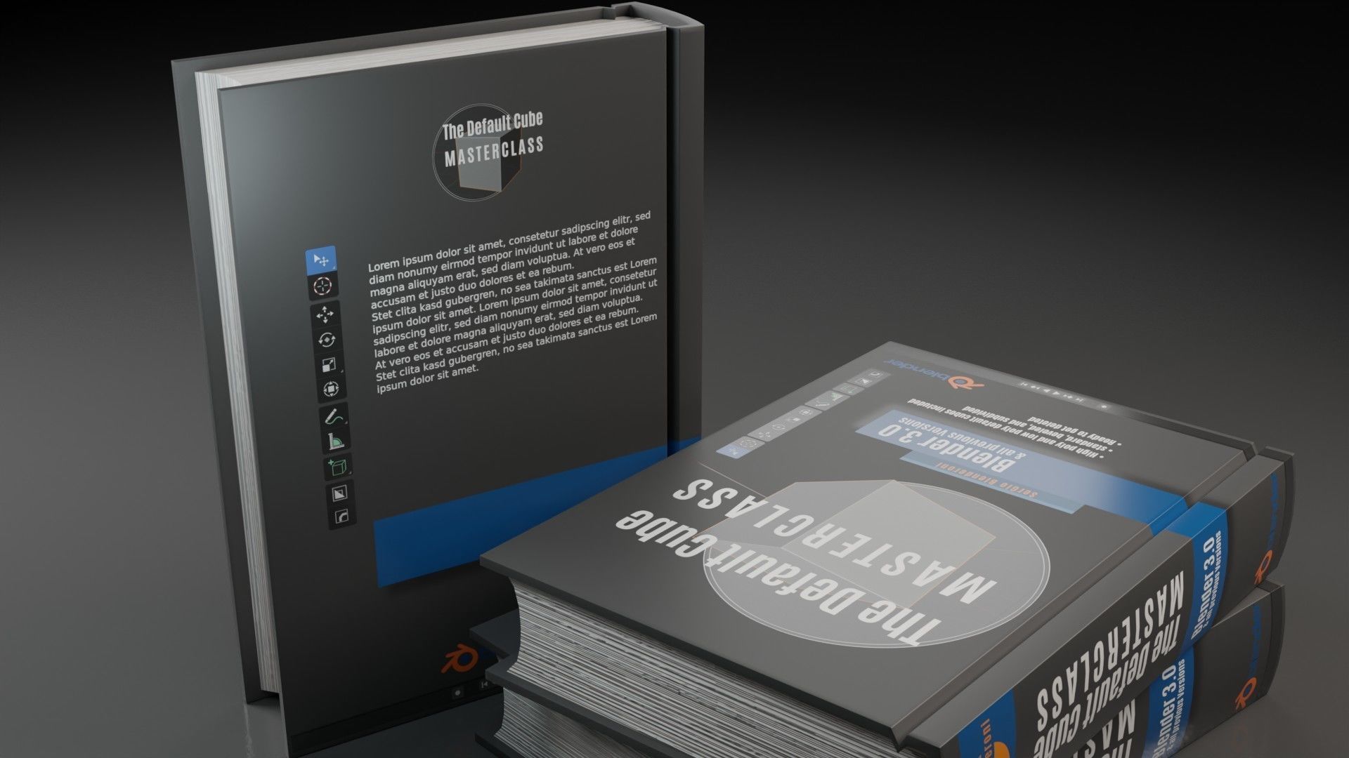 The Default Cube Masterclass Book Low-poly 3D model_4