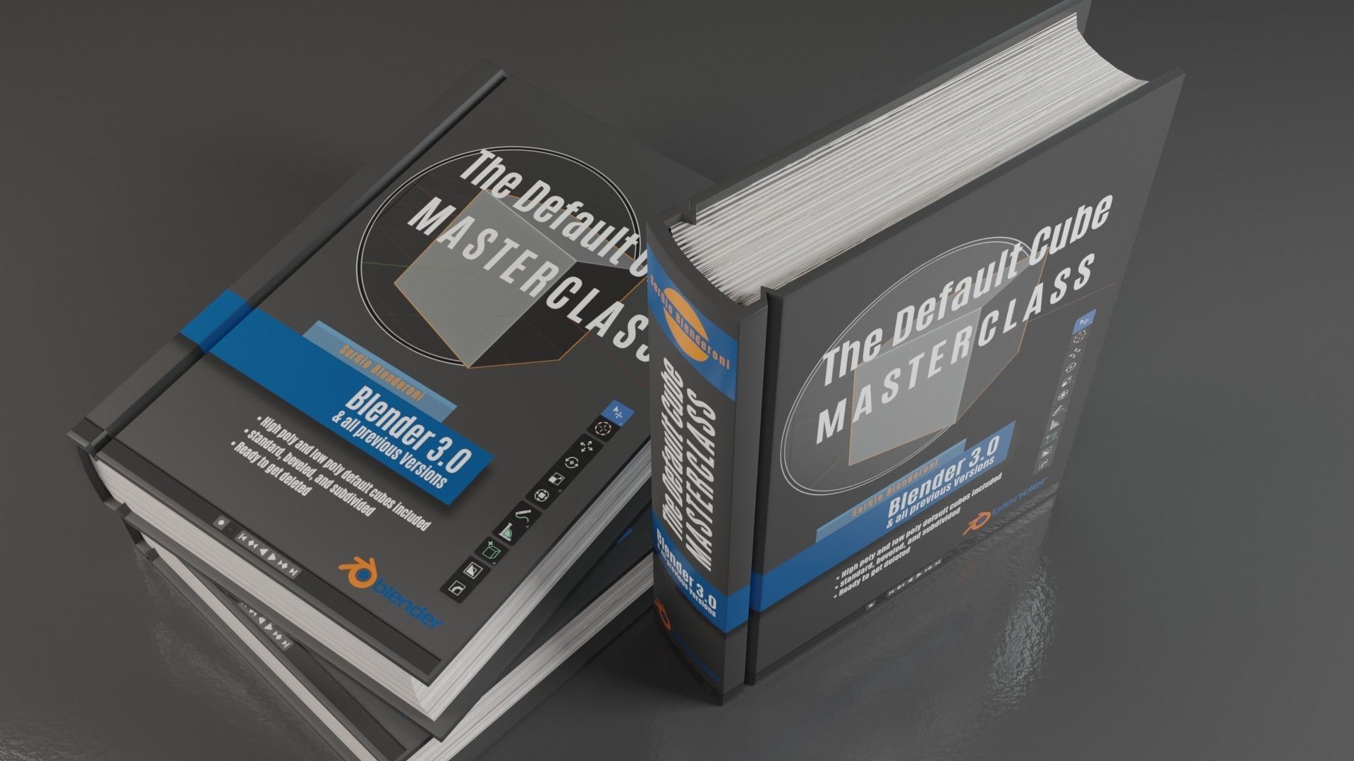 The Default Cube Masterclass Book Low-poly 3D model_5