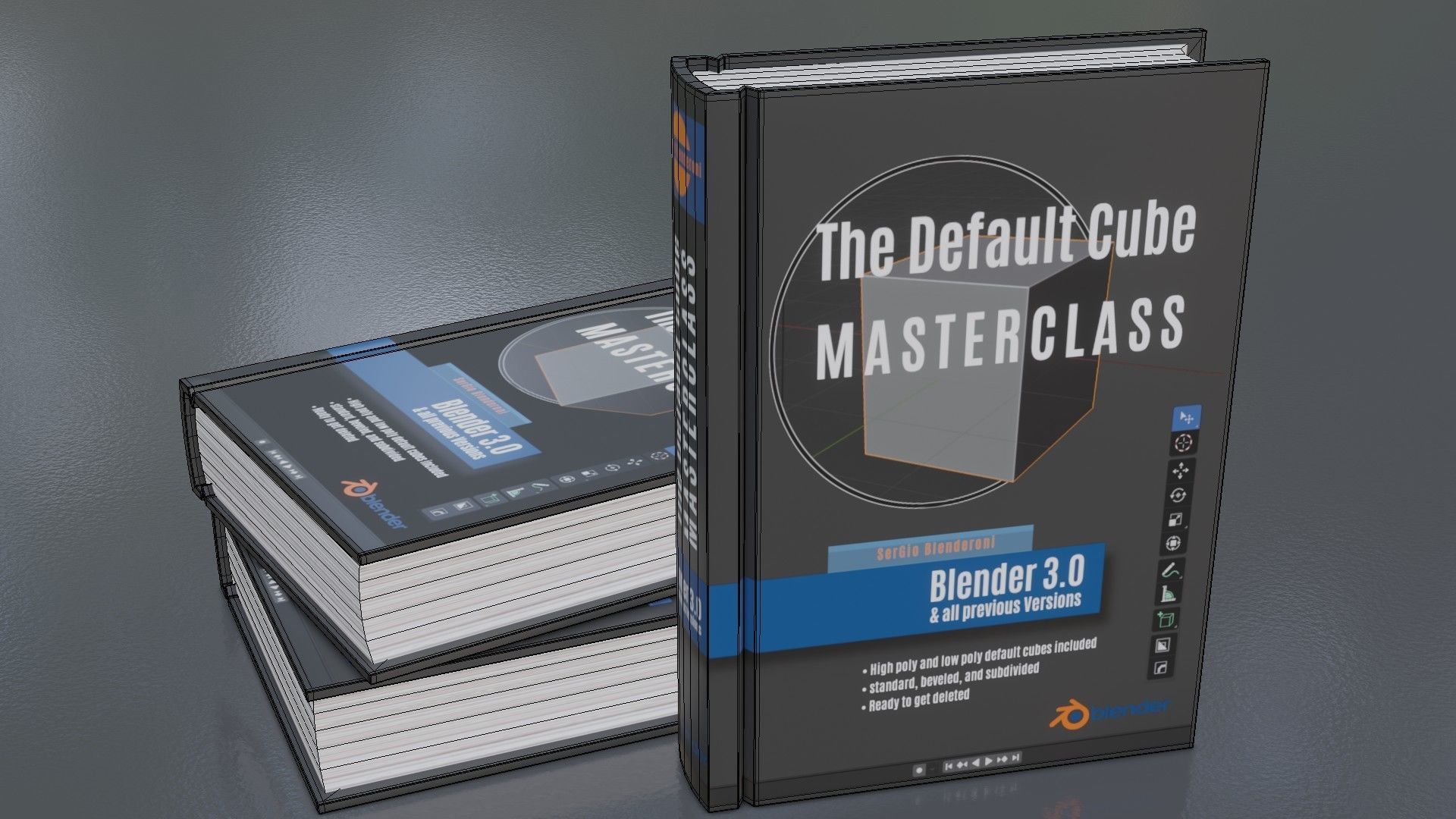 The Default Cube Masterclass Book Low-poly 3D model_17