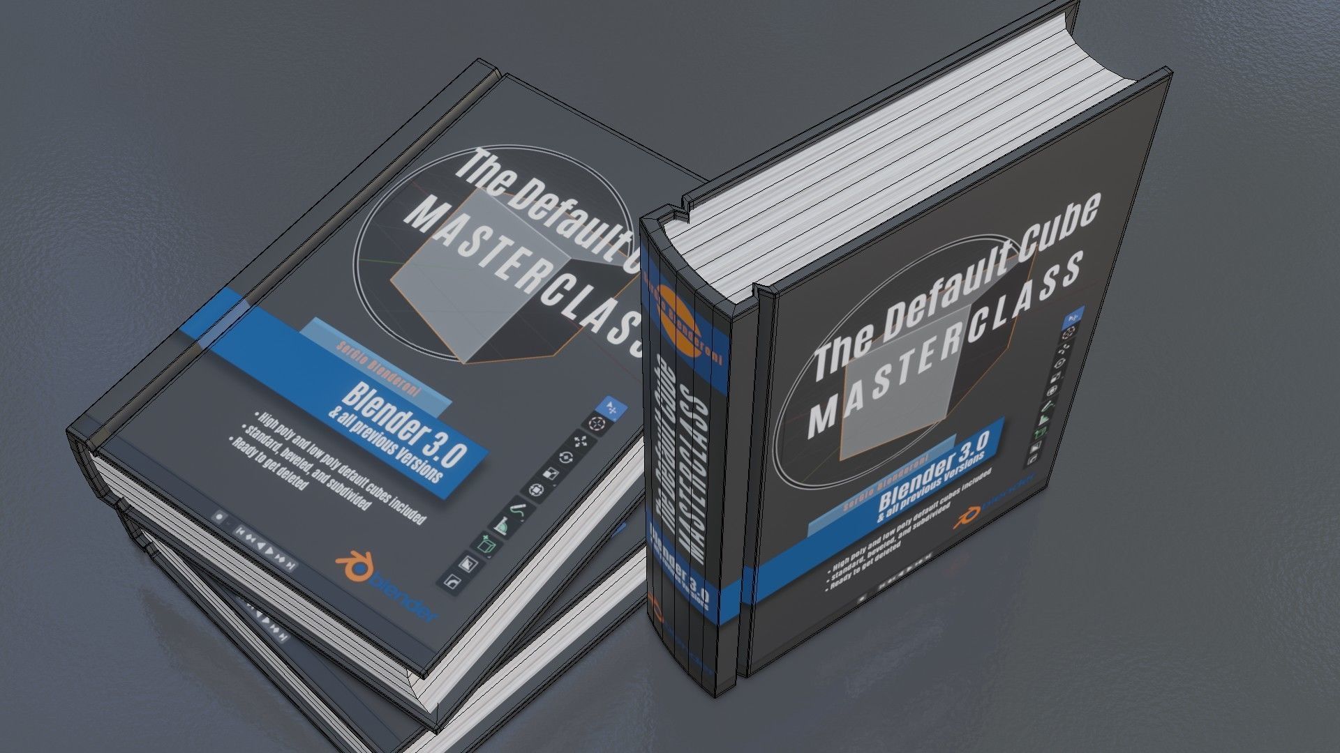 The Default Cube Masterclass Book Low-poly 3D model_20
