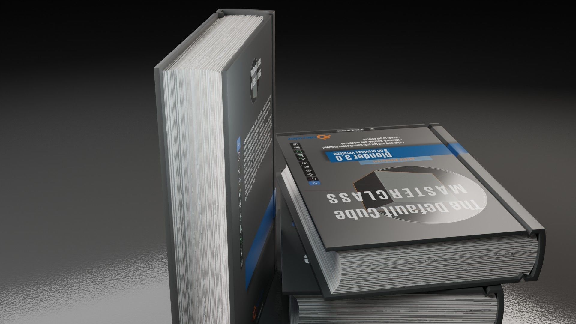 The Default Cube Masterclass Book Low-poly 3D model_3