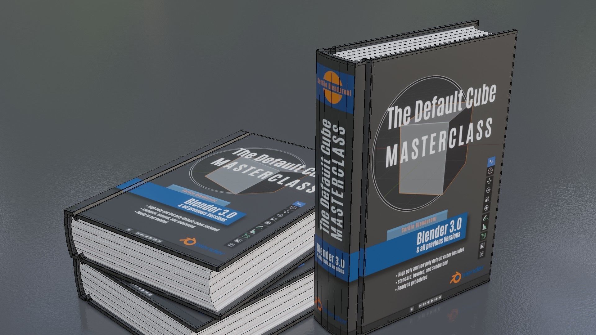The Default Cube Masterclass Book Low-poly 3D model_16