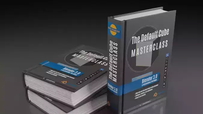 The Default Cube Masterclass Book Low-poly 3D model