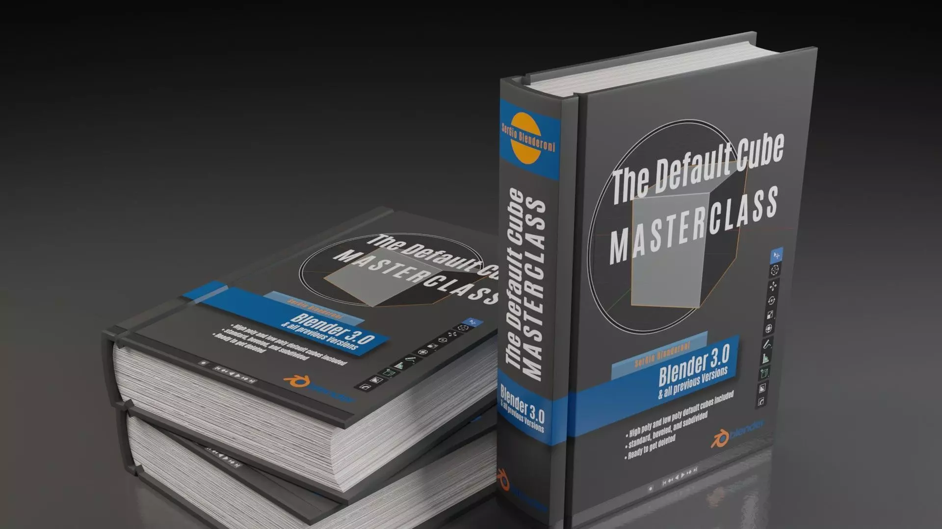 The Default Cube Masterclass Book Low-poly 3D model_0