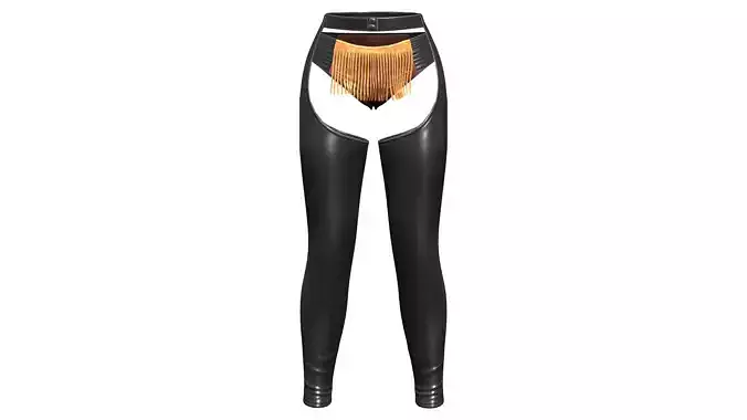 Cowgirl Chaps With Tassels Micro Shorts