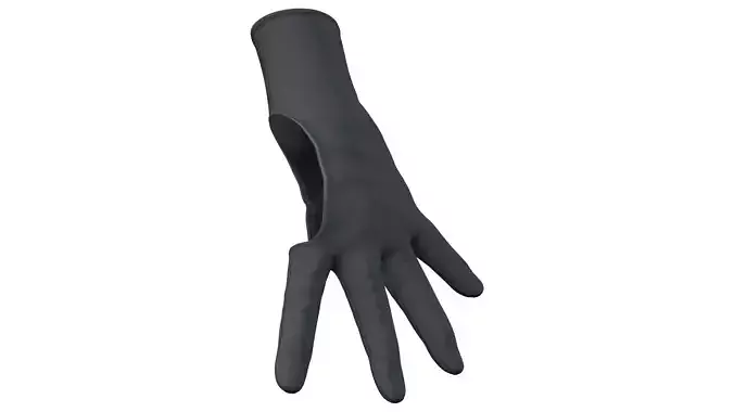 Thumbless Sci-Fi Gloves Low-poly 3D model