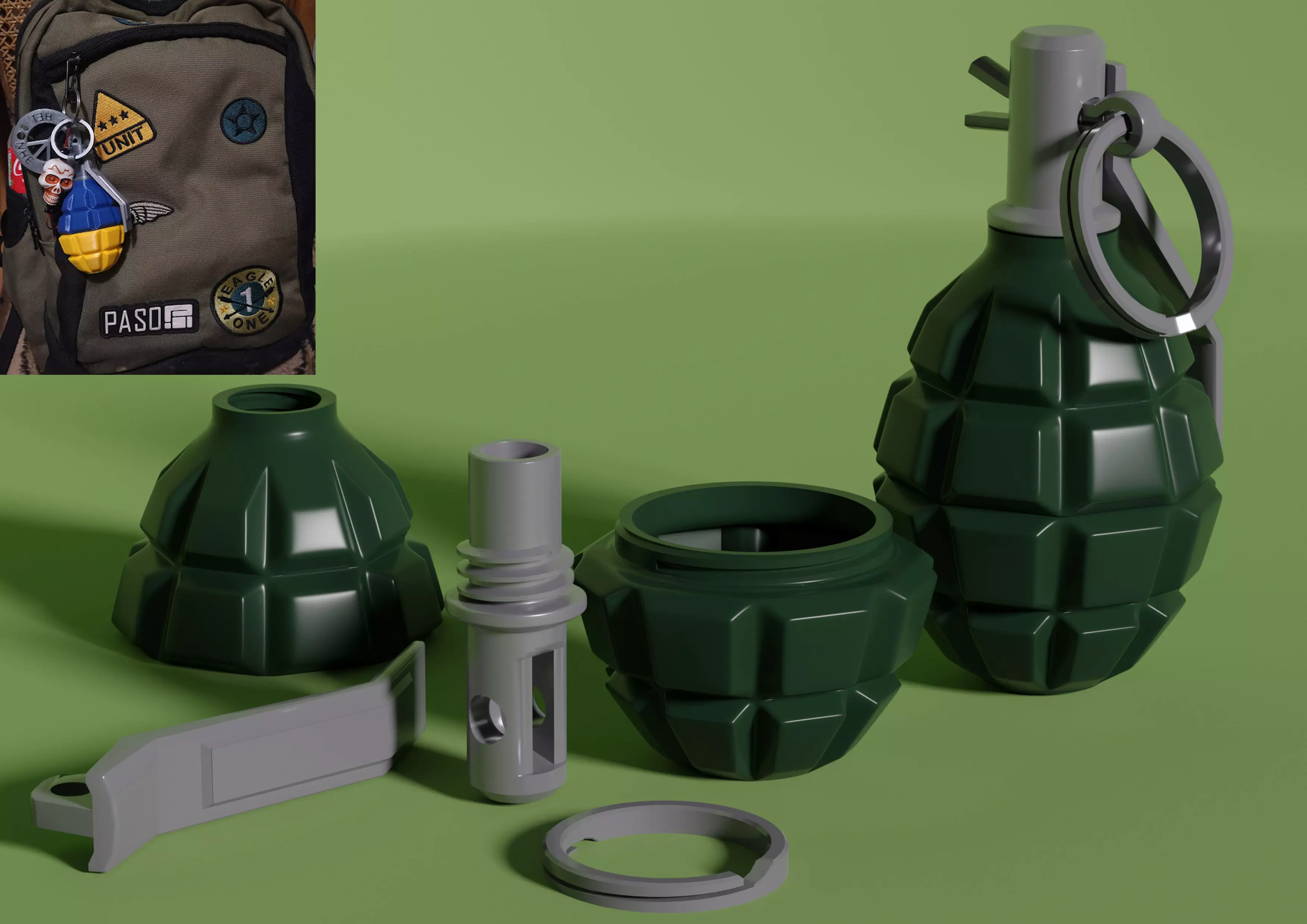 hand grenade  F-1 and  RGD-5 3D print model_0