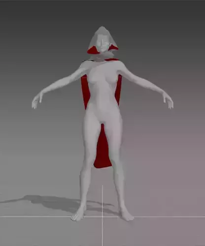 Clothes for Marvelous Designer Hood Woman 3D model