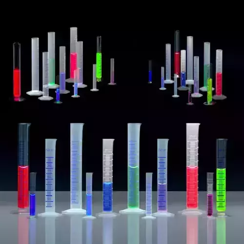 Chemistry Laboratory measuring Cylinders  3dsmax Corona renderer