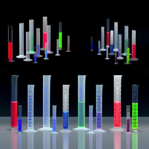 Chemistry Laboratory measuring Cylinders  3dsmax Corona renderer Low-poly 3D model