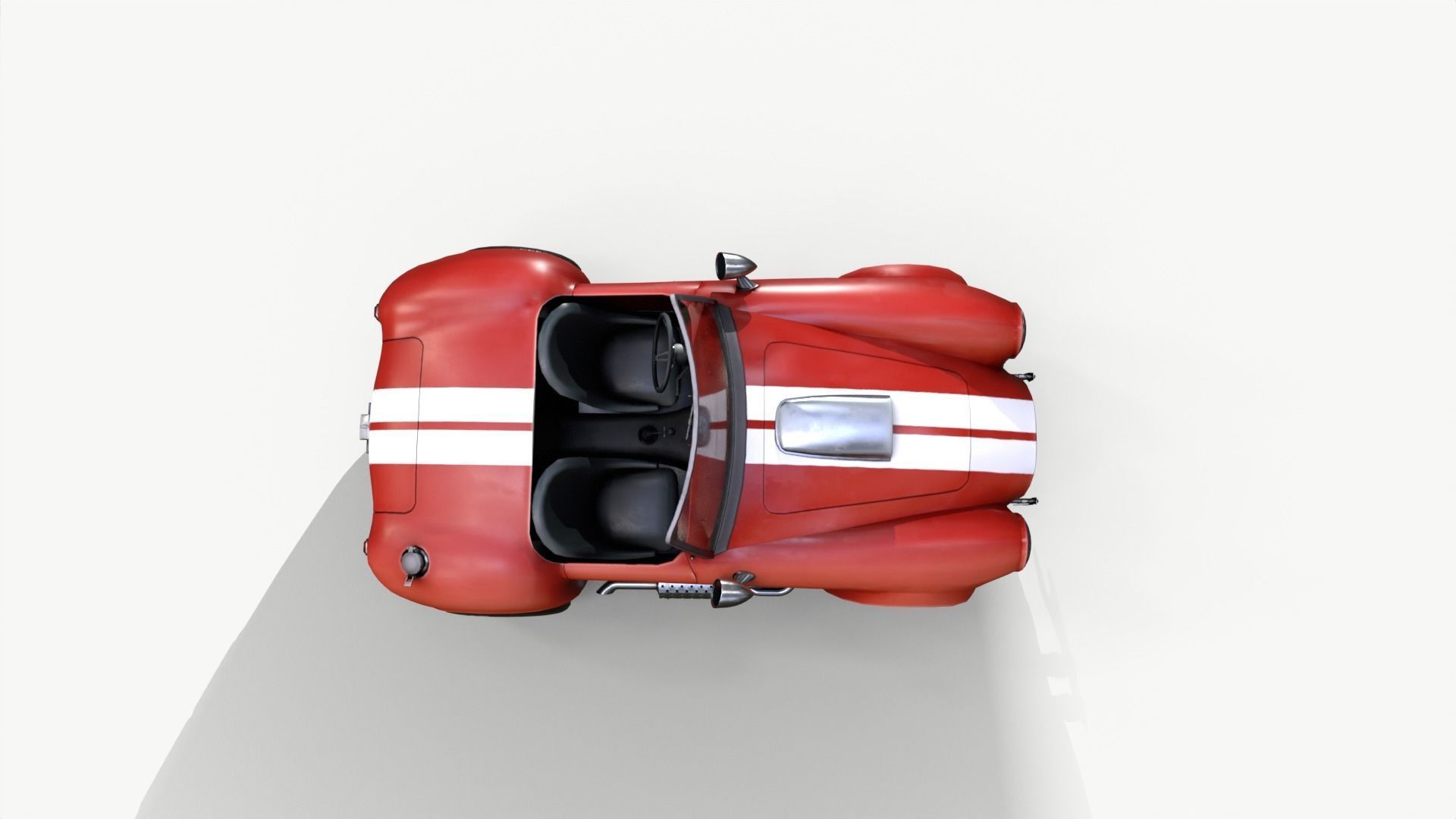 Low poly Ac cobra car Low-poly 3D model_3
