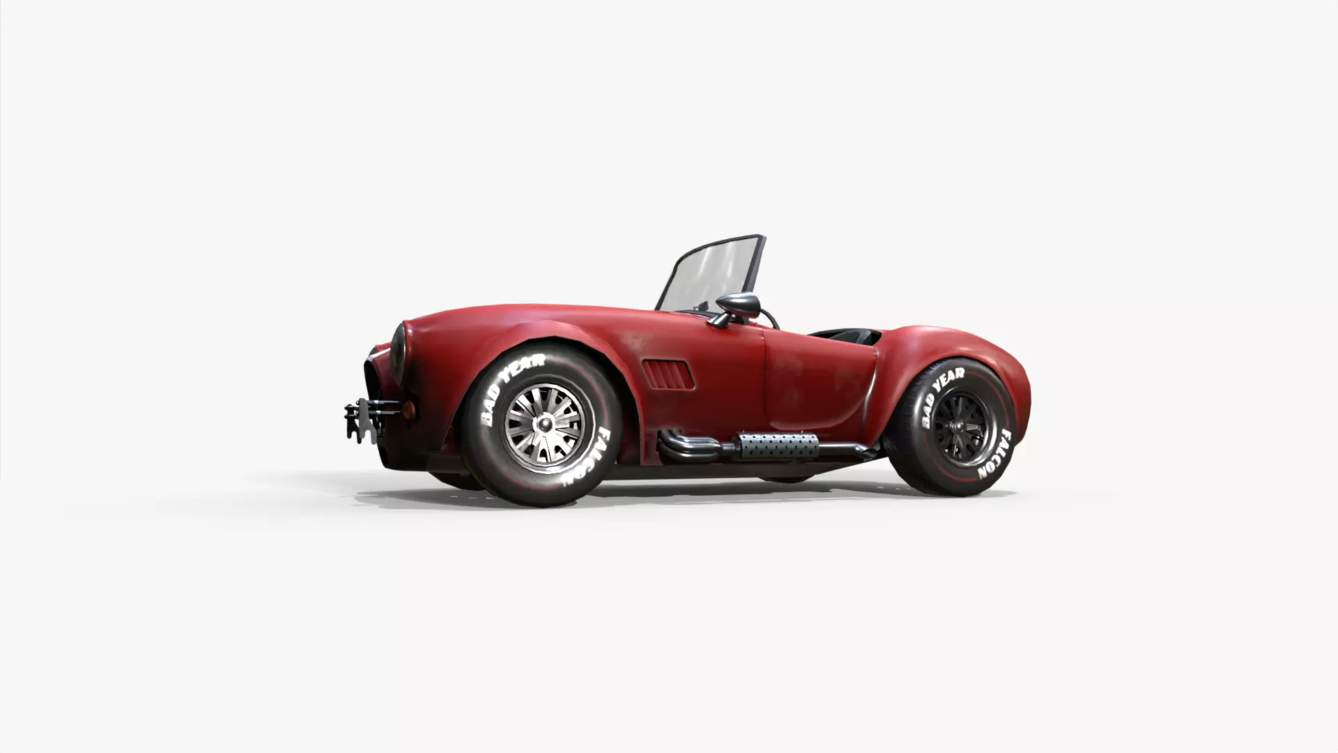 Low poly Ac cobra car Low-poly 3D model_0
