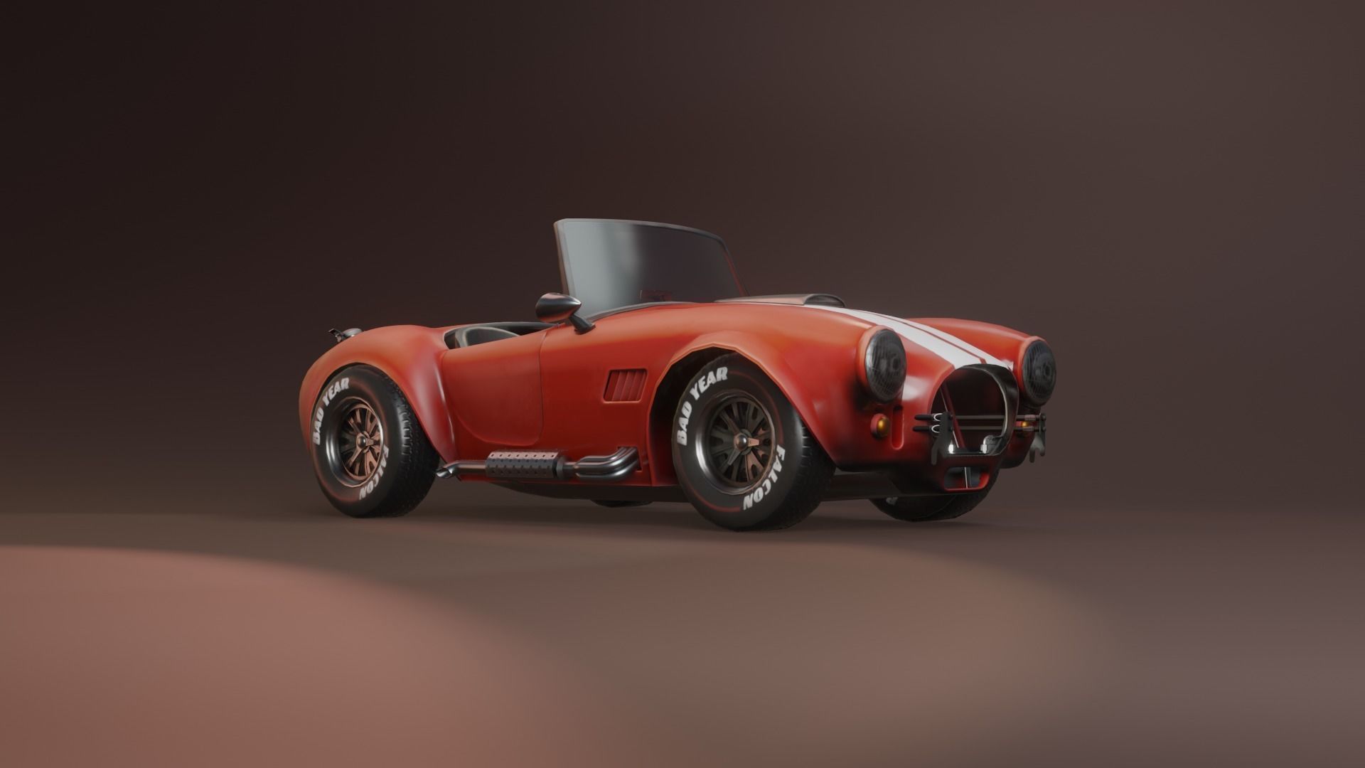 Low poly Ac cobra car Low-poly 3D model_14