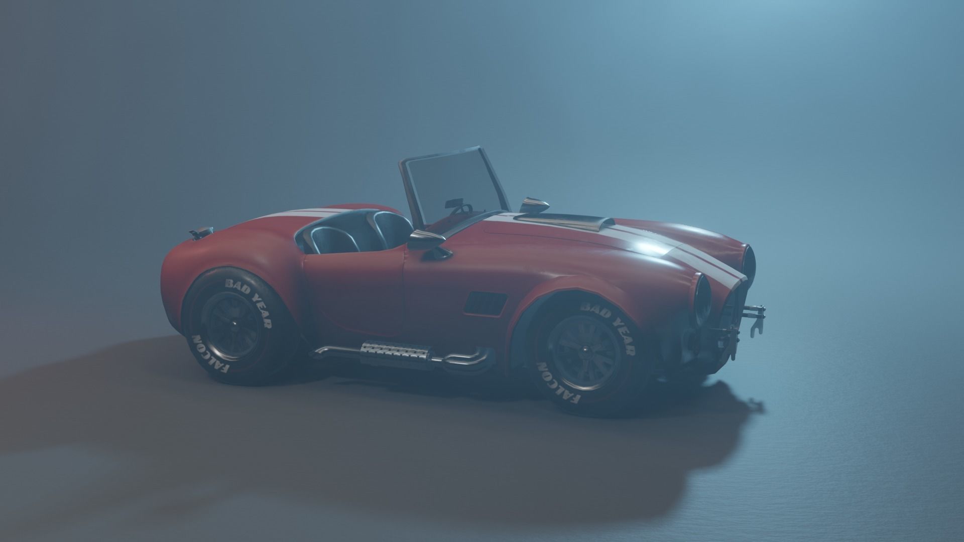 Low poly Ac cobra car Low-poly 3D model_8