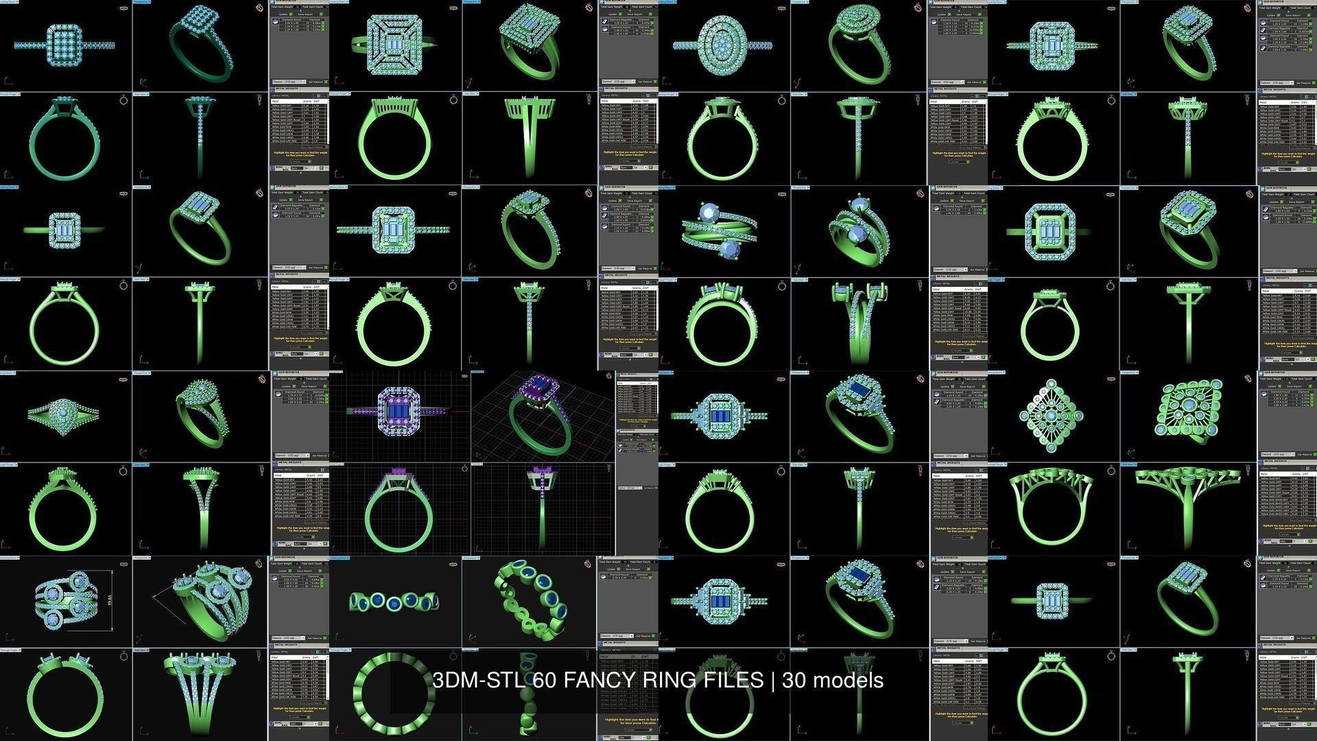 3DM-STL 60 FANCY RING FILES 3D Model Collection_2