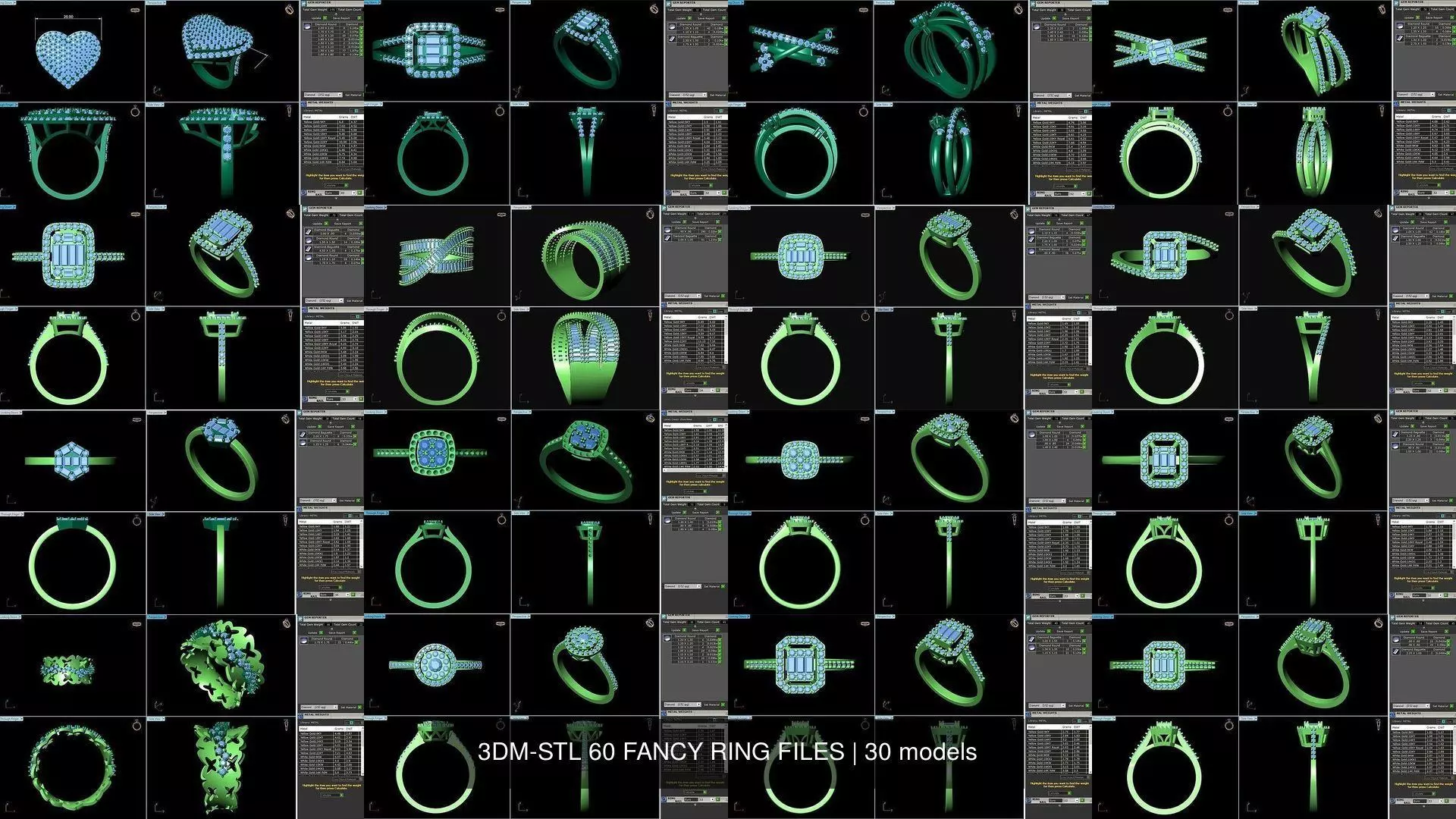 3DM-STL 60 FANCY RING FILES 3D Model Collection_0