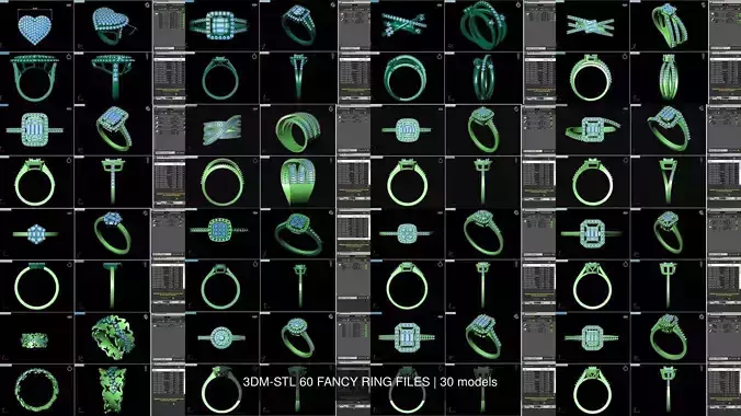 3DM-STL 60 FANCY RING FILES