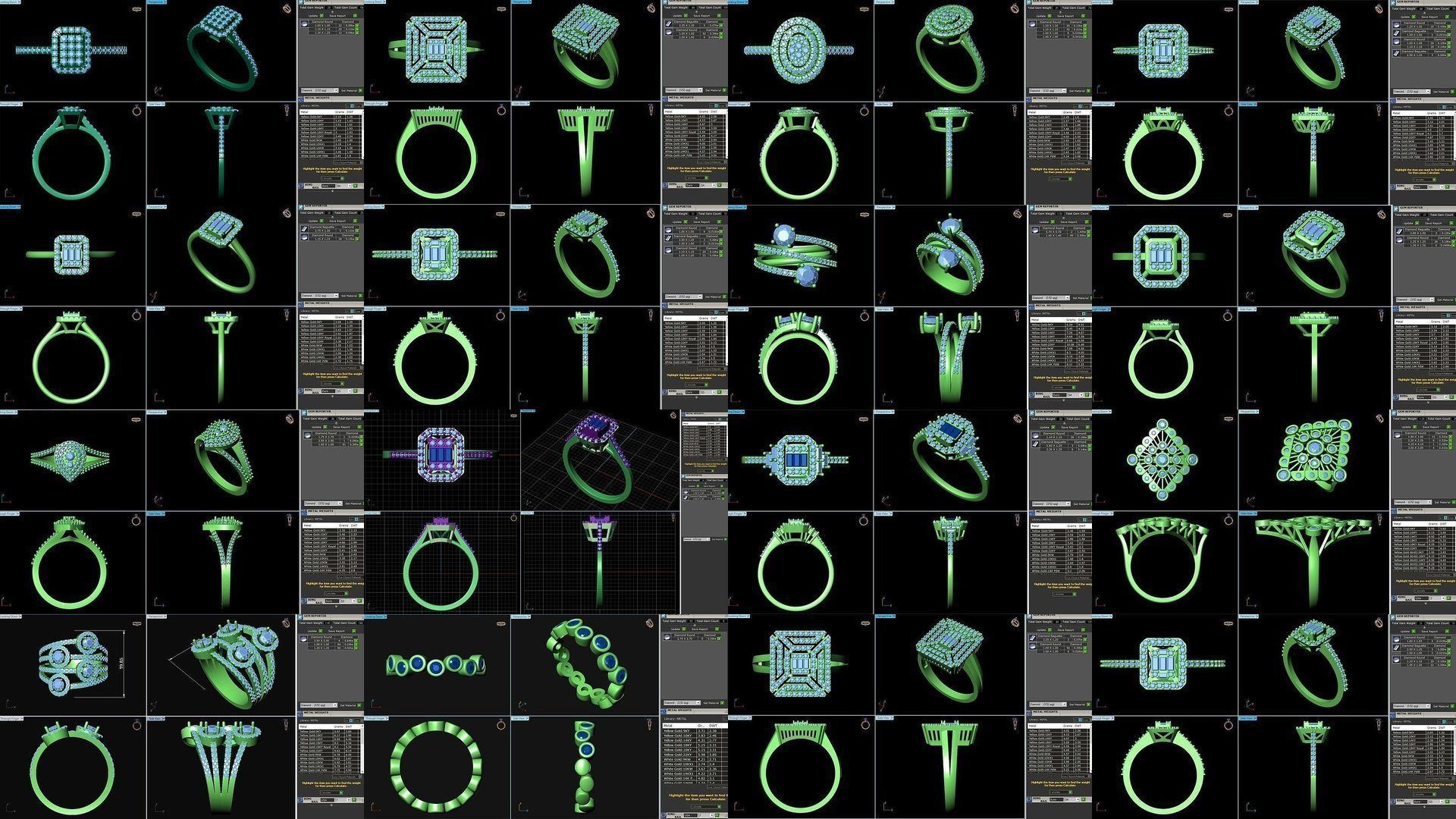 3DM-STL 60 FANCY RING FILES 3D Model Collection_1