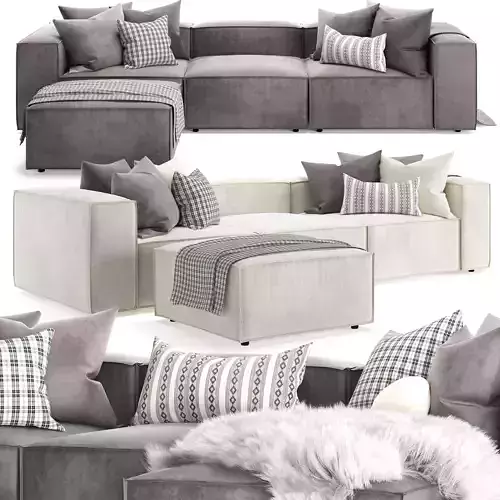 Lennon Modular Sofa 4 Seater 3D model