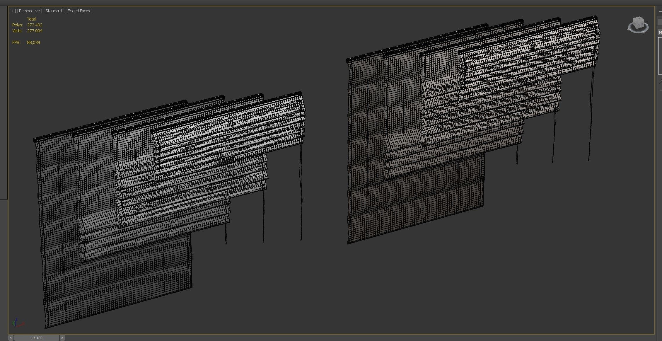 Roman Blinds set 01 3D model_9