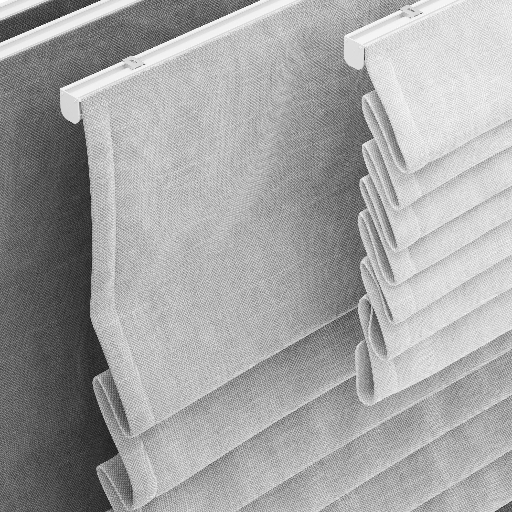 Roman Blinds set 01 3D model_5