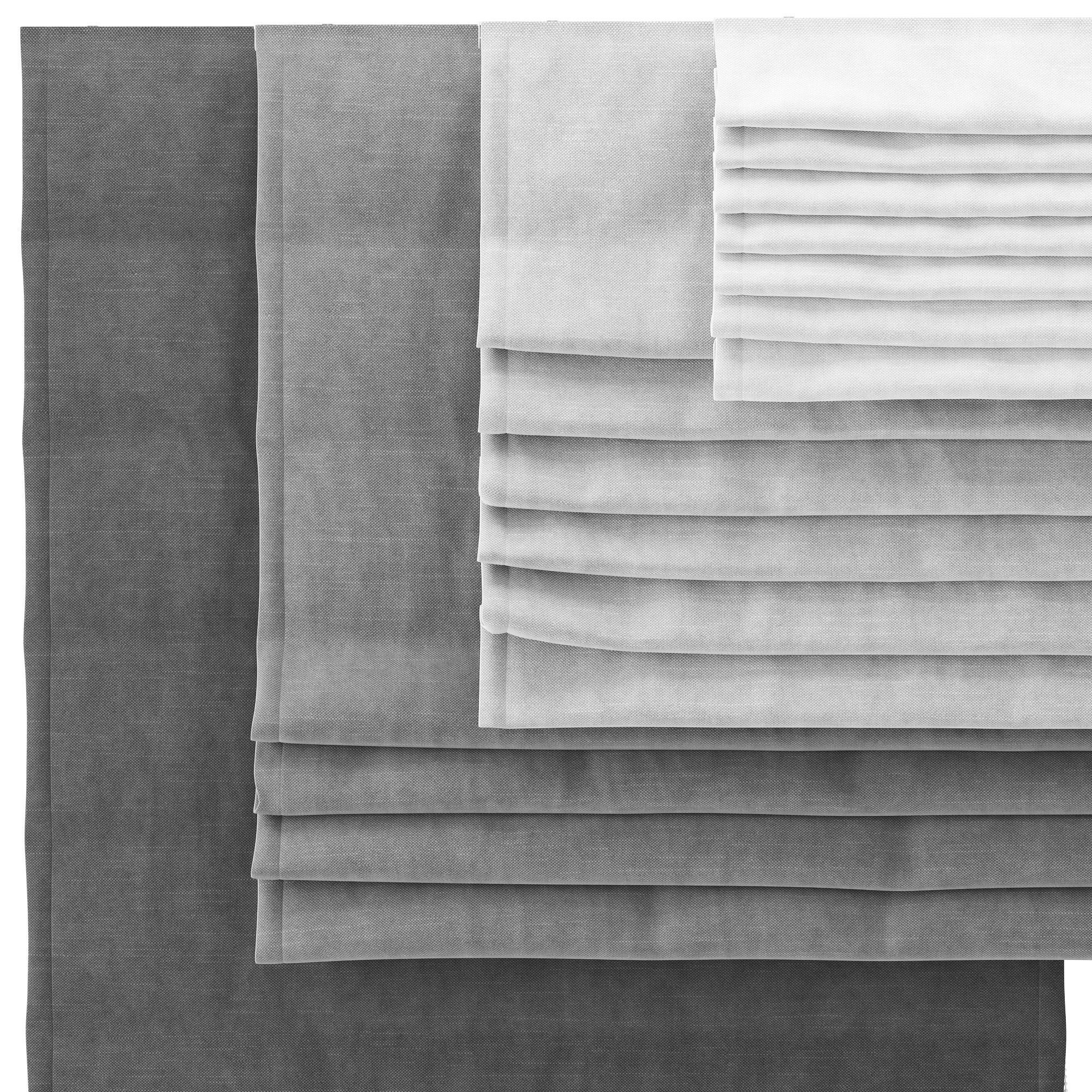 Roman Blinds set 01 3D model_2