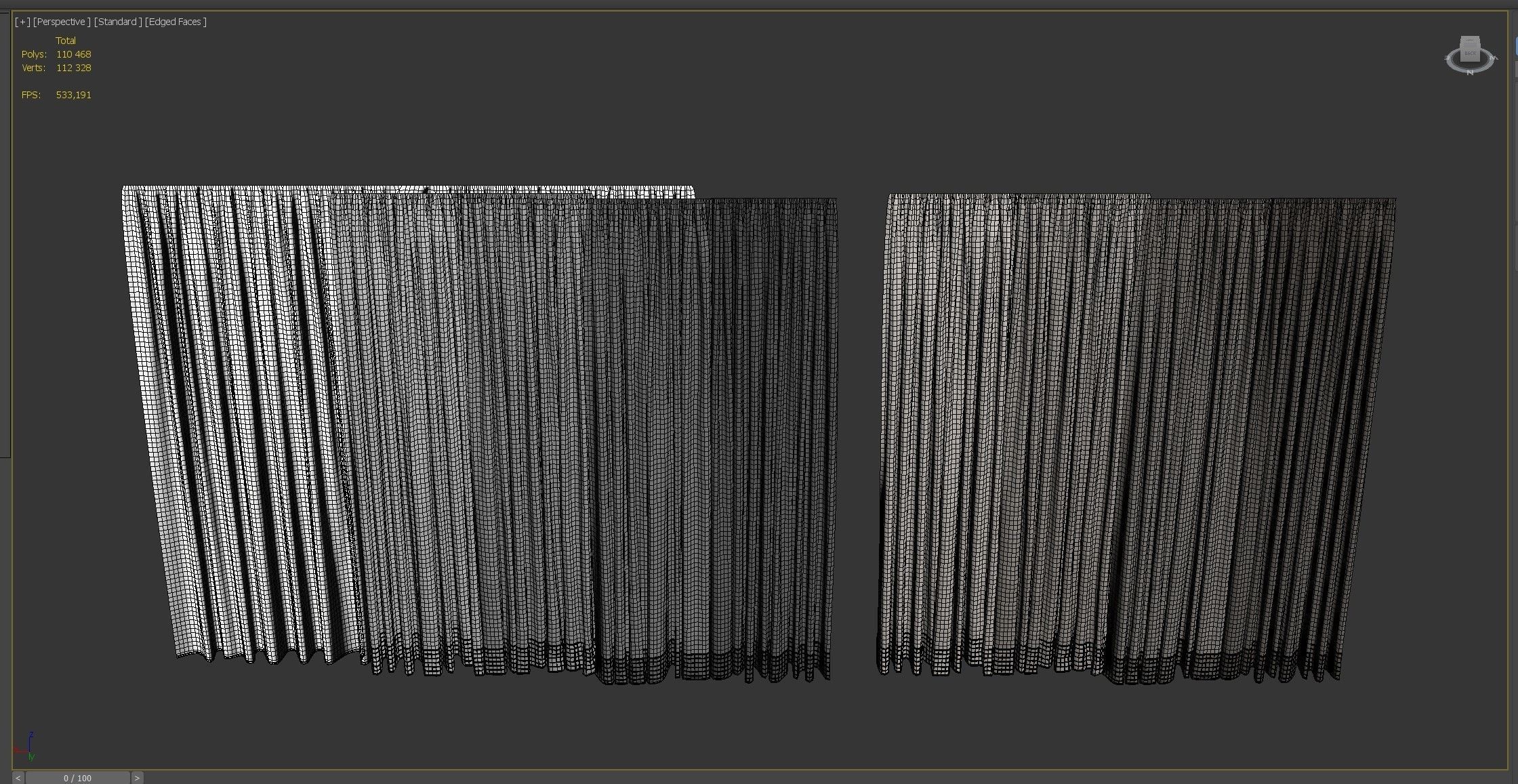 Curtain set 01 3D model_8