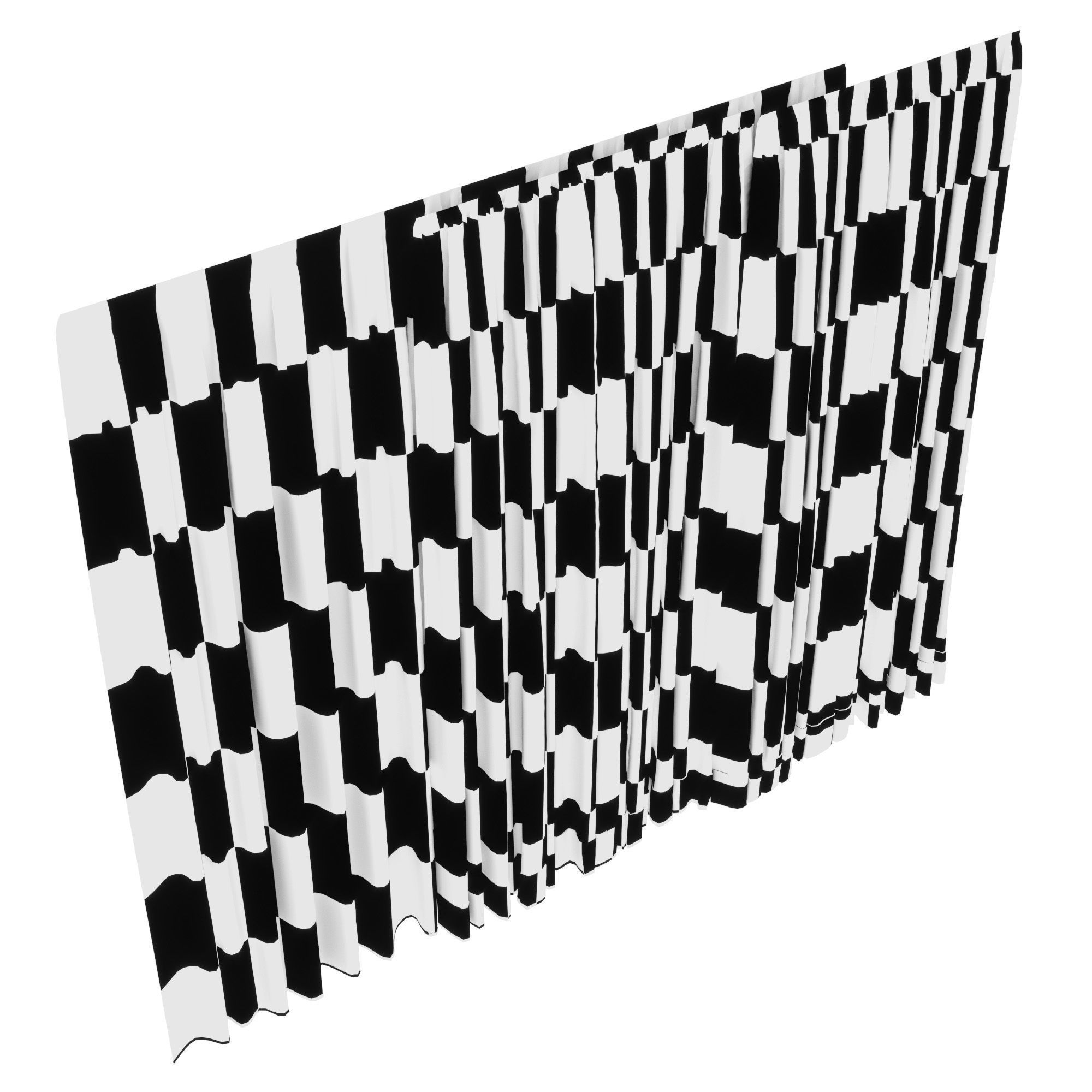 Curtain set 01 3D model_7