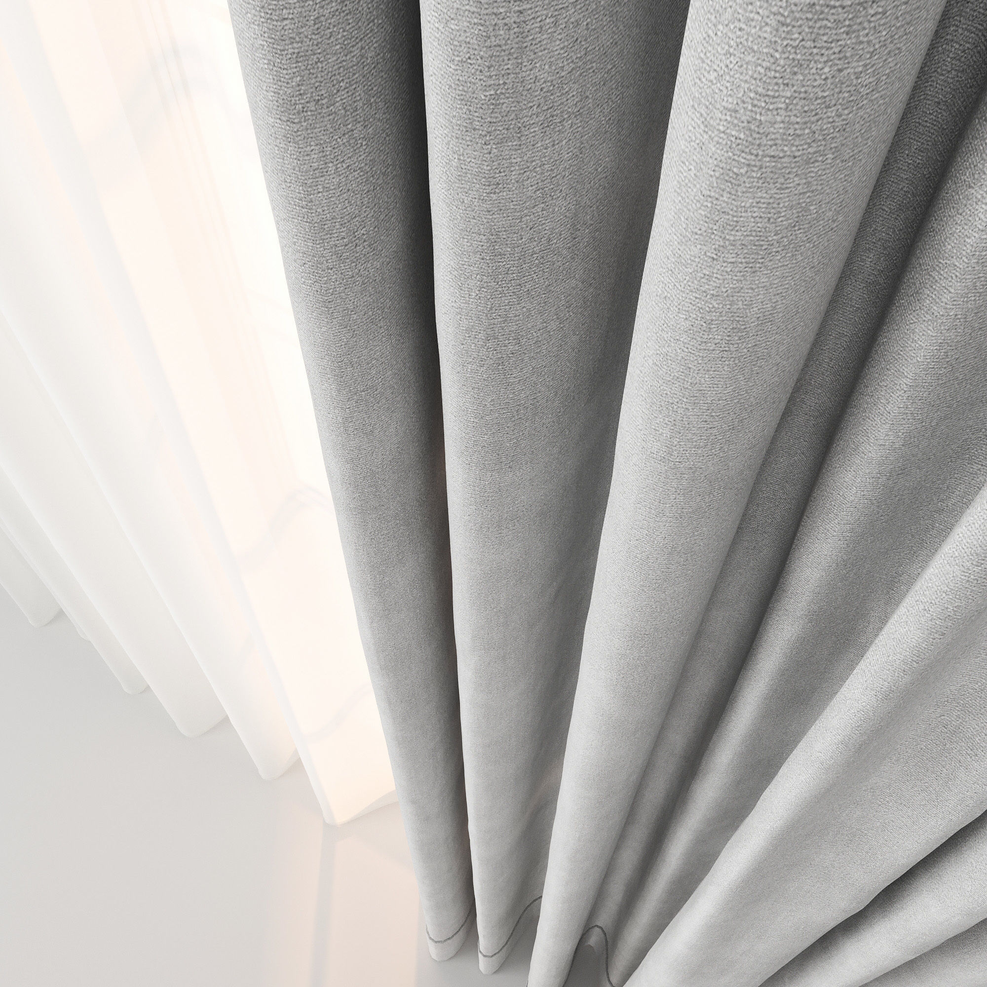 Curtain set 01 3D model_3