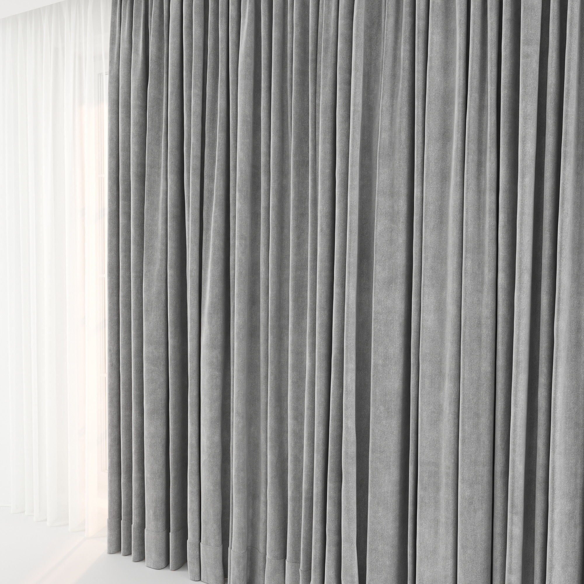 Curtain set 01 3D model_4