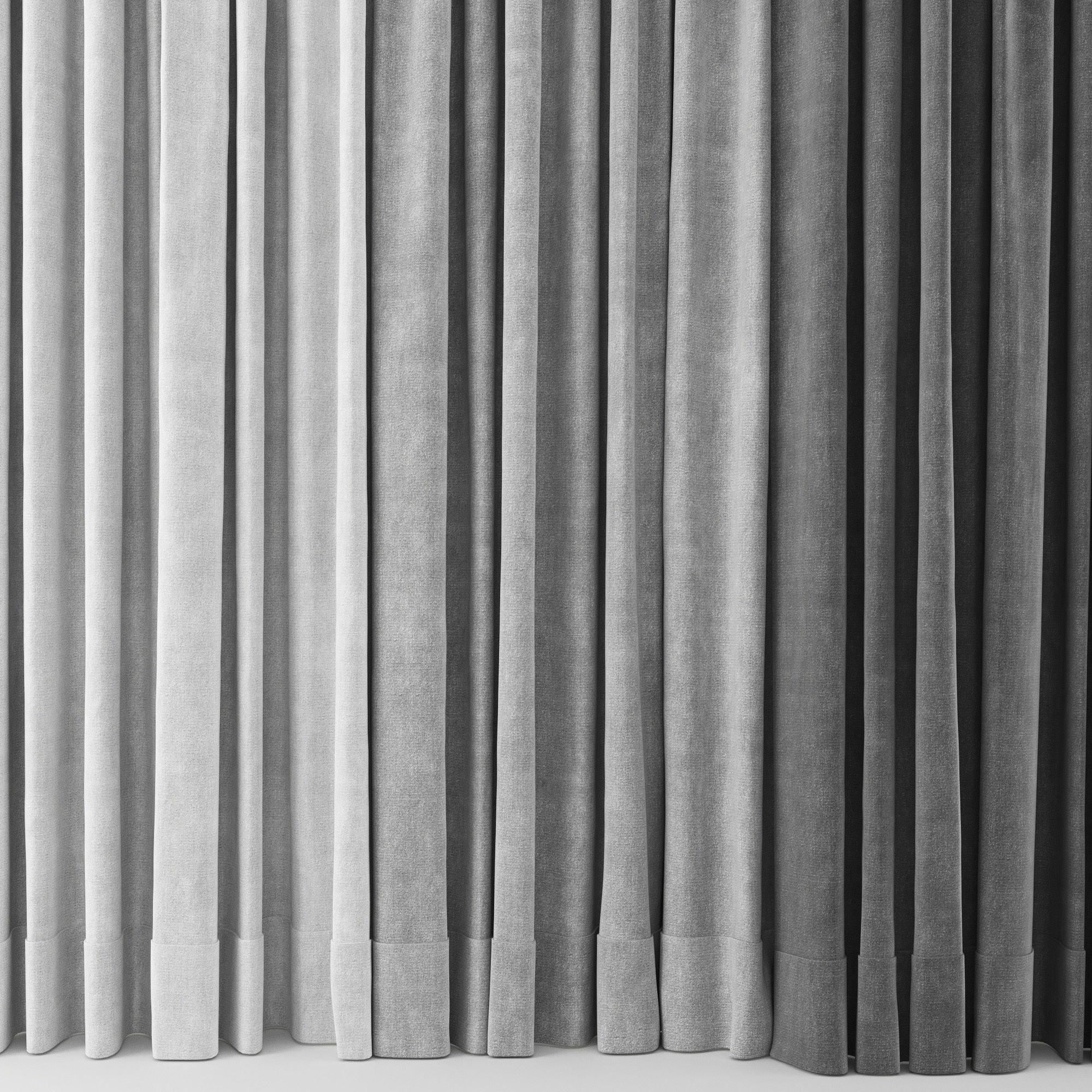 Curtain set 01 3D model_2