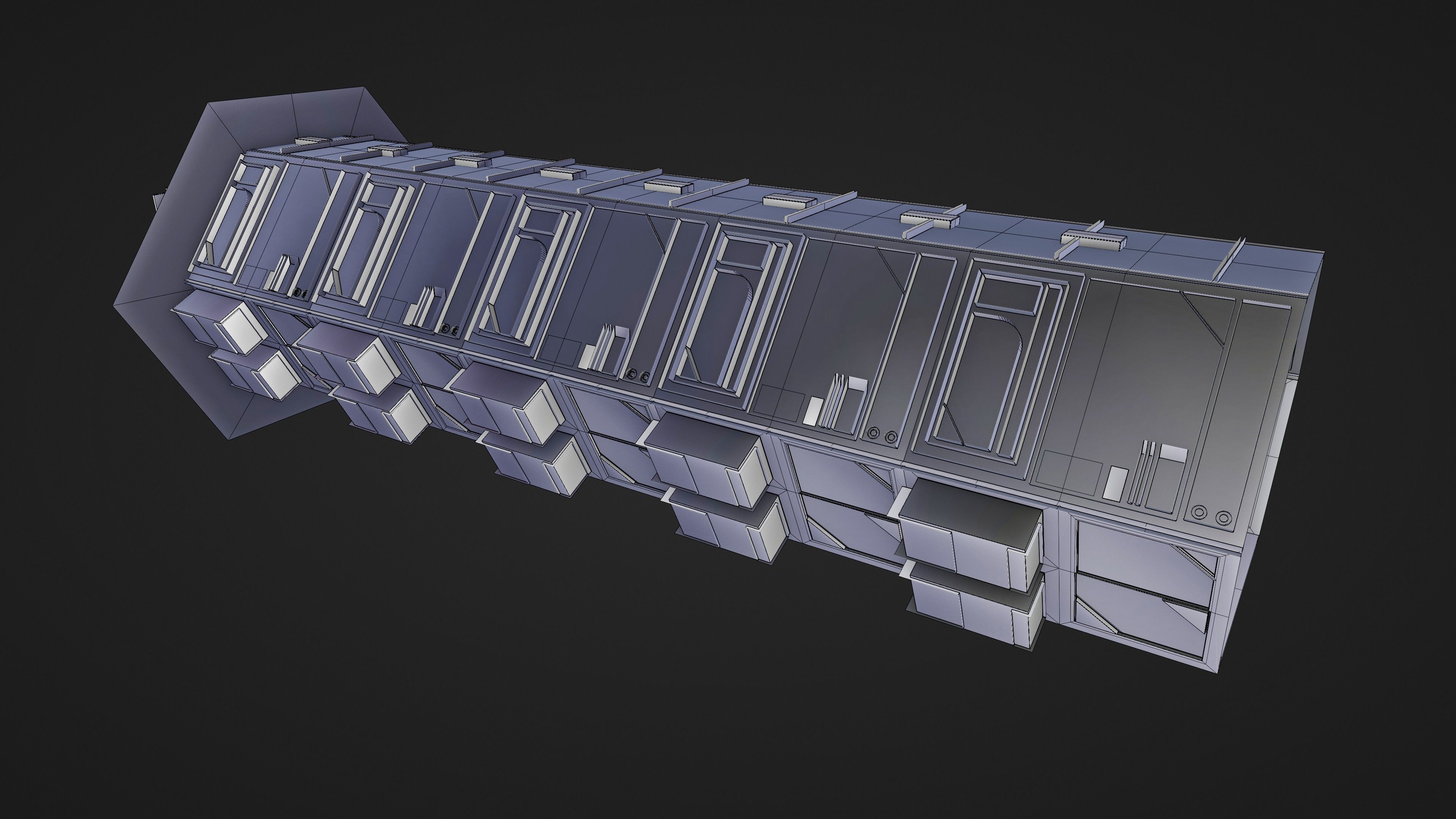 Sci-Fi Airlock Corridor 3D model_19