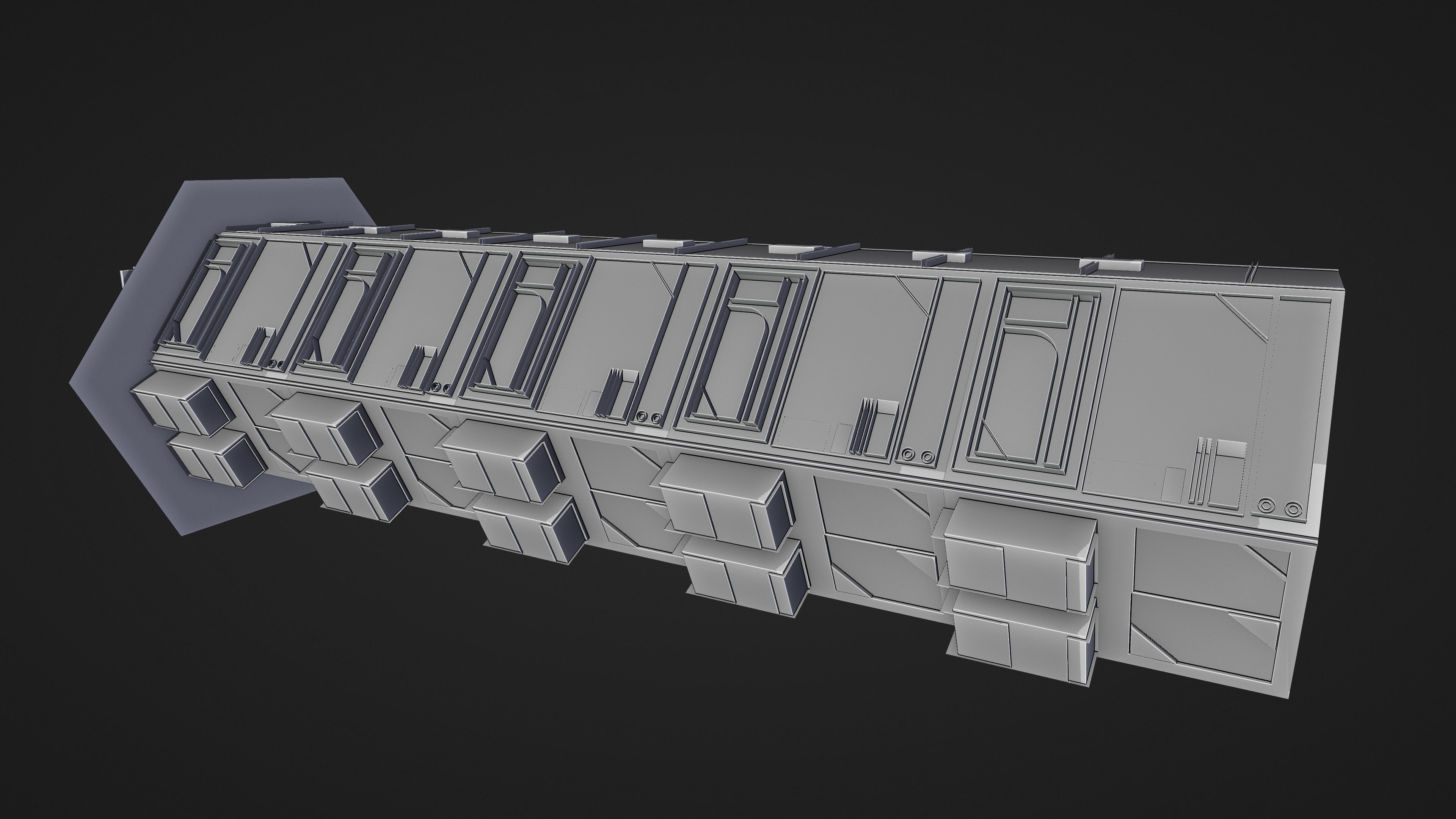 Sci-Fi Airlock Corridor 3D model_16