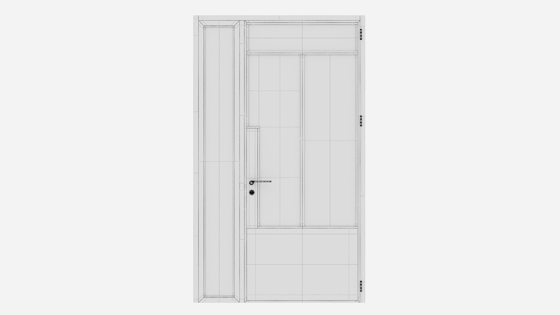 Aluminium door 158 3D model_5