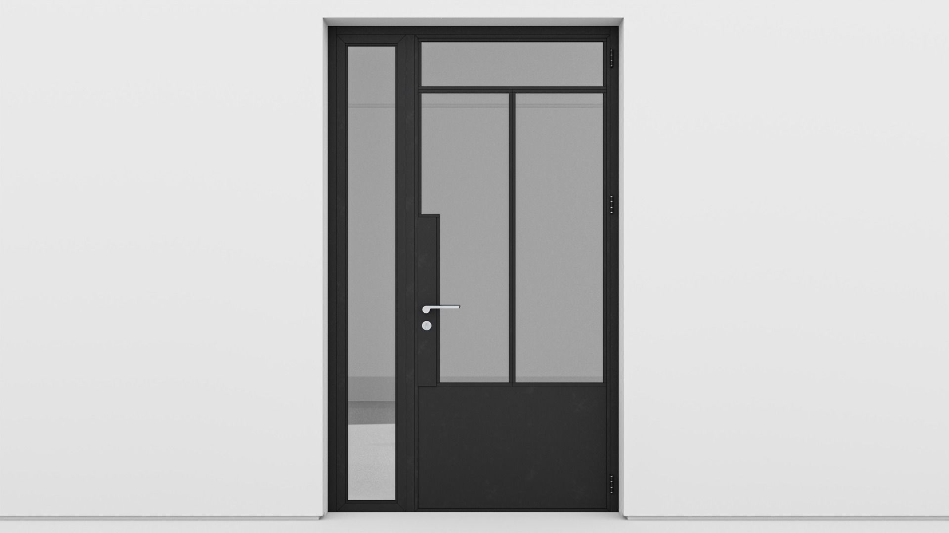 Aluminium door 158 3D model_2