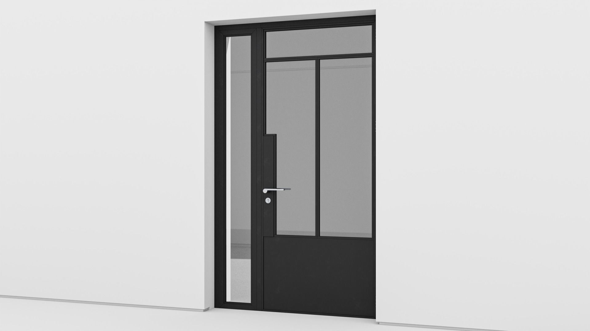 Aluminium door 158 3D model_3