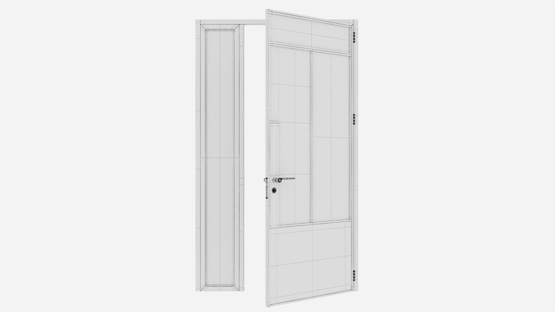 Aluminium door 158 3D model_6