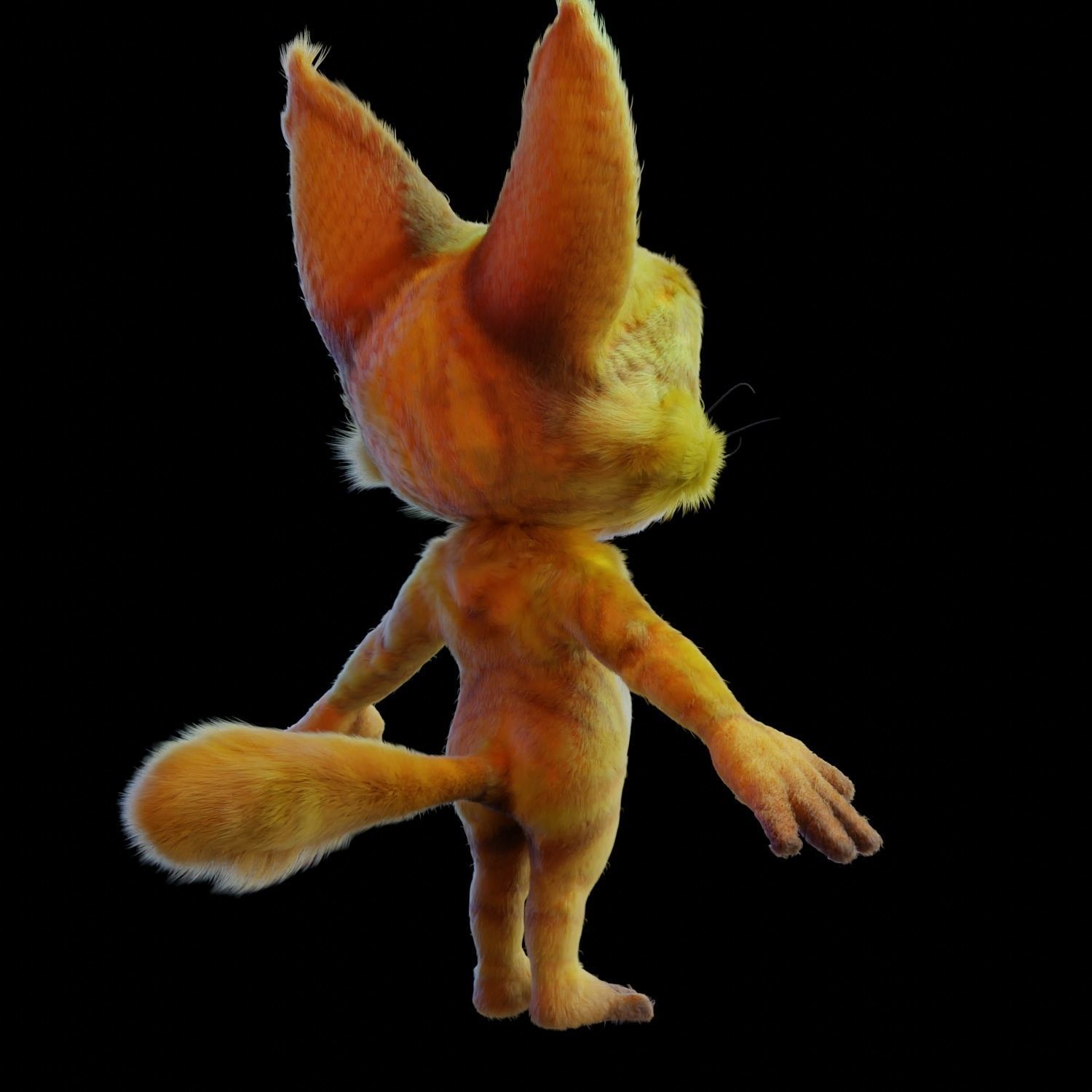 Die Katze Cat Cartoon Character Mascot Low-poly 3D model_10