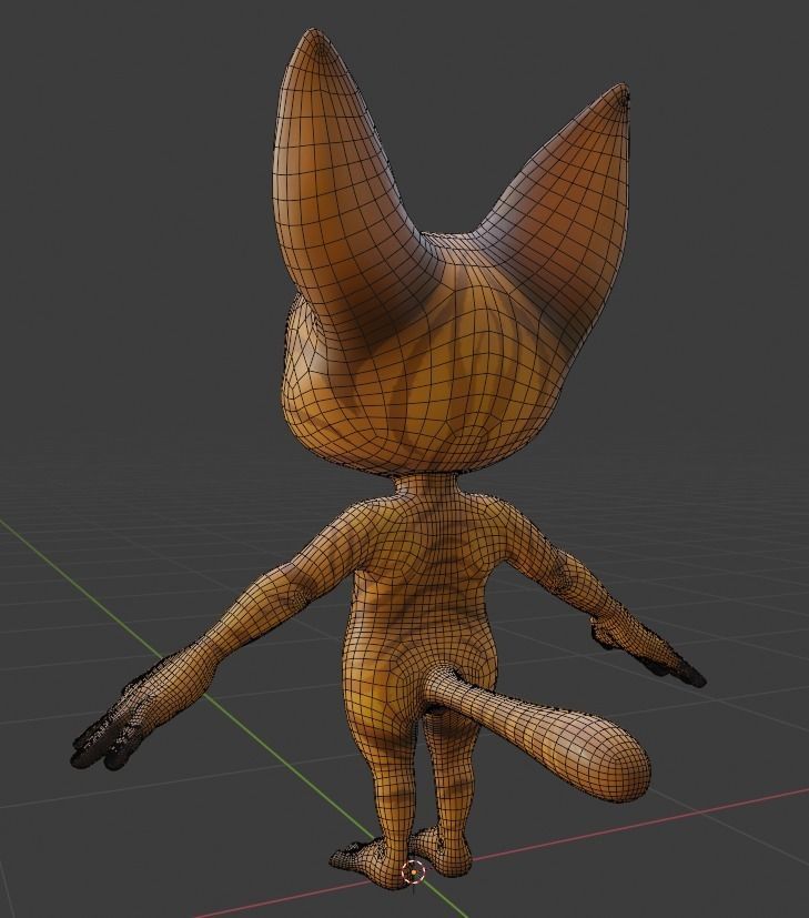 Die Katze Cat Cartoon Character Mascot Low-poly 3D model_29