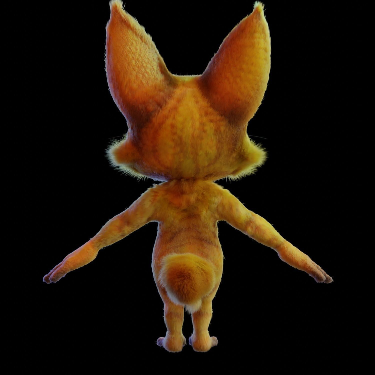 Die Katze Cat Cartoon Character Mascot Low-poly 3D model_11