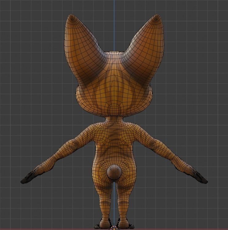 Die Katze Cat Cartoon Character Mascot Low-poly 3D model_25