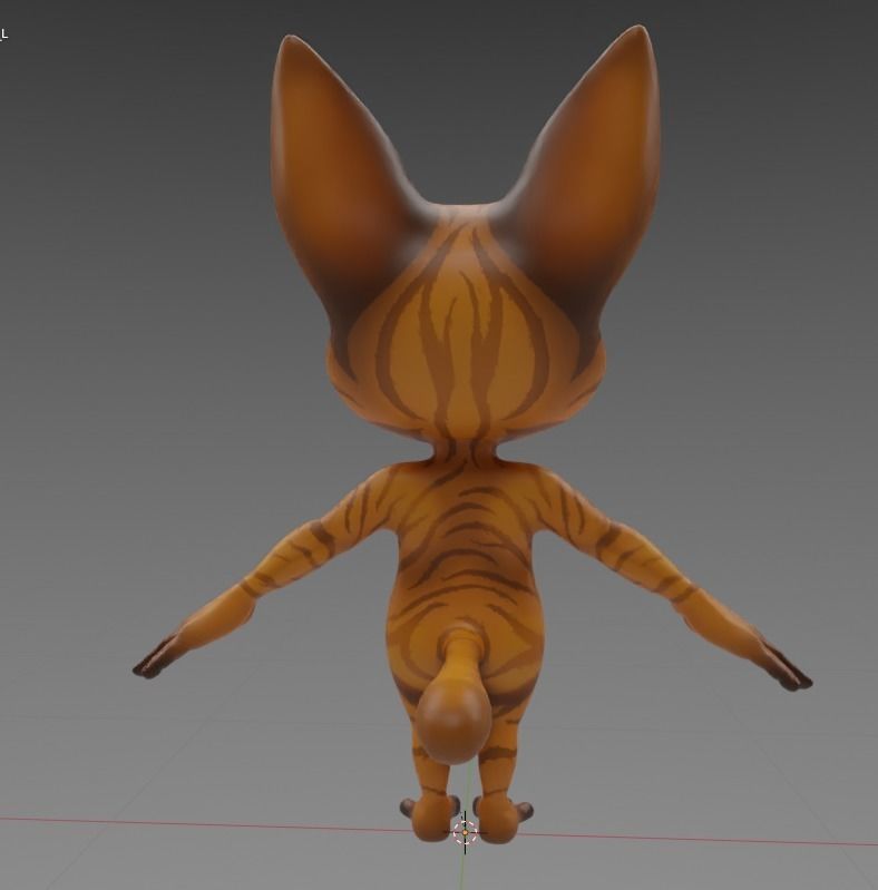 Die Katze Cat Cartoon Character Mascot Low-poly 3D model_21