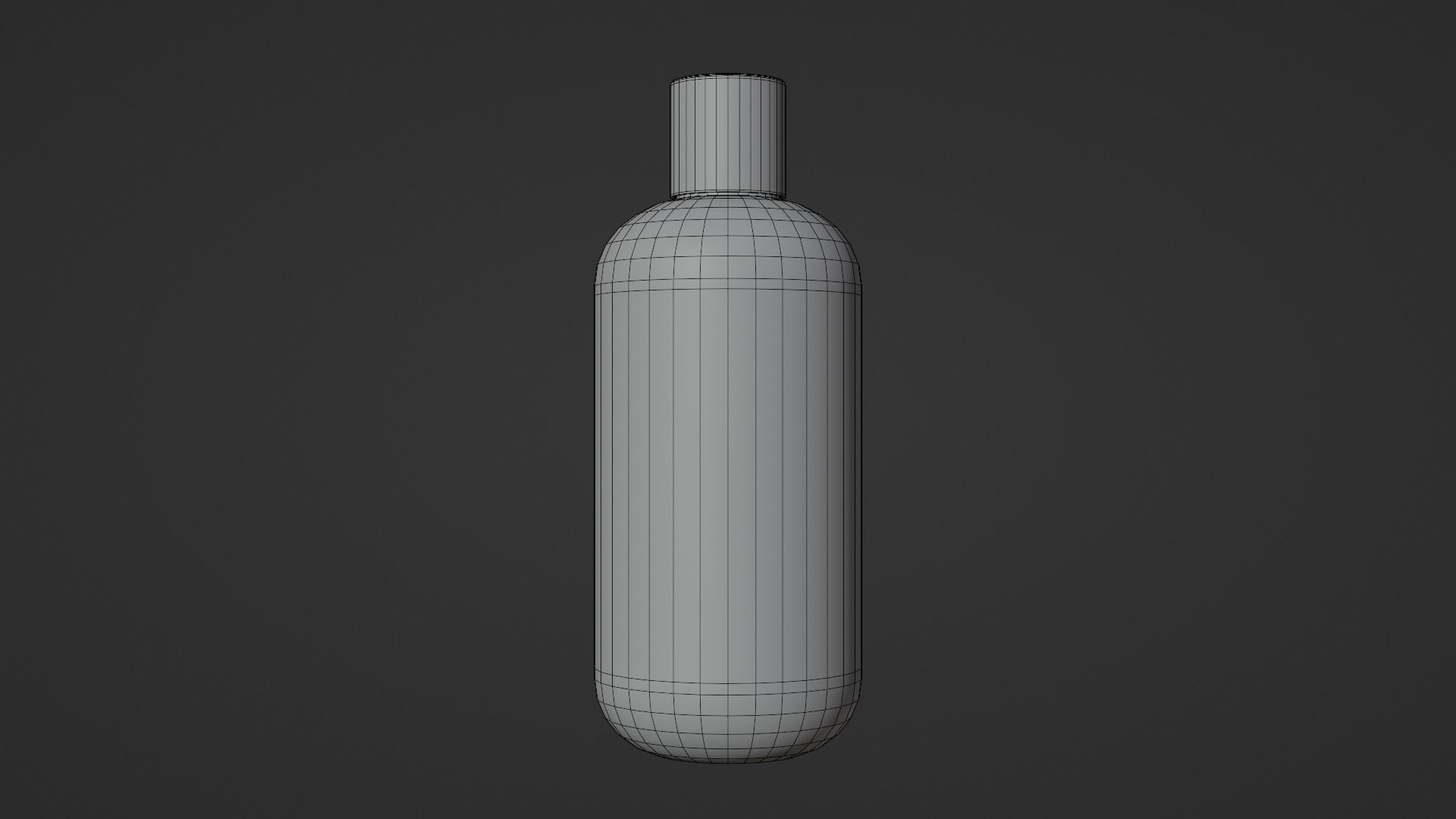 Glass bottle cosmetic product with plastic lid in studio 3D model_6