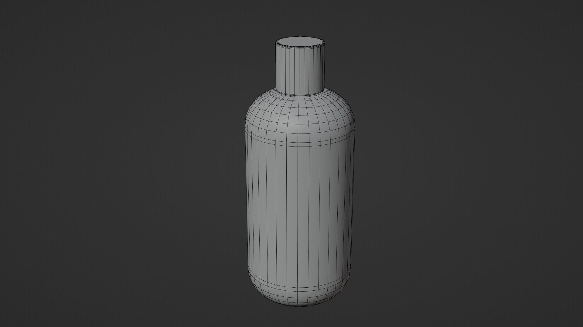 Glass bottle cosmetic product with plastic lid in studio 3D model_3