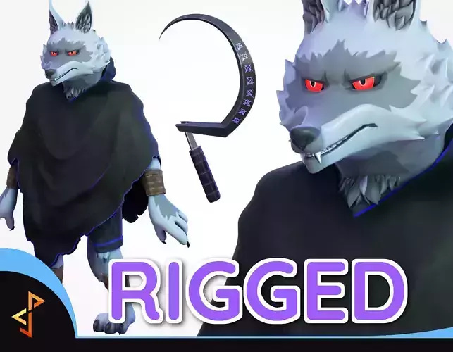 Death from Puss in Boots - Rigged Low-poly 3D model